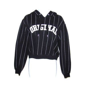 H&M Divided Cropped Pullover Hoodie Sweatshirt Sz S "Original" Logo